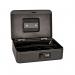 10 Inch Combination Lock Cash Box with Lift Out 6 Compartment Coin Tray - Black CBBK10CL