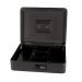 12 Inch Combination Lock Cash Box with Lift Out 9 Compartment Coin Tray - Black CBBK12CL