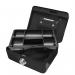 4 Inch Combination Lock Cash Box with Coin Slot and Lift Out 5 Compartment Coin Tray - Black CBBK4