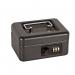 6 Inch Combination Lock Cash Box with Lift Out 6 Compartment Coin Tray - Black CBBK6CL
