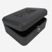 8 Inch Key Lockable Cash Box with Lift Out 6 Compartment Coin Tray - Black CBBK8