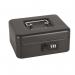 8 Inch Combination Lock Cash Box with Lift Out 6 Compartment Coin Tray - Black CBBK8CL