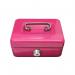 4 Inch Combination Lock Cash Box with Coin Slot and Lift Out 5 Compartment Coin Tray - Pink CBPK4