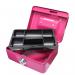 4 Inch Combination Lock Cash Box with Coin Slot and Lift Out 5 Compartment Coin Tray - Pink CBPK4