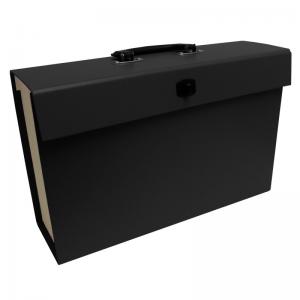 Cathedral Products 21 Pocket Cardboard Expanding File Case - Black