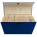 21 Pocket Cardboard Expanding File Case - Blue EXPCABOXBL