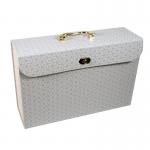 Chic Geometric 19-Pocket Expanding File Case with Gold Coloured Accents EXPCABOXDGHB