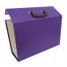 21 Pocket Cardboard Expanding File Case - Purple EXPCABOXPP