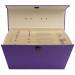 21 Pocket Cardboard Expanding File Case - Purple EXPCABOXPP