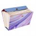Purple Abstract 19-Pocket Expanding Box File with Rose Gold Coloured Accents EXPCABOXPPRGHB