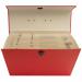 21 Pocket Cardboard Expanding File Case - Red EXPCABOXRD