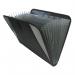 13 Pocket Fabric Expanding File - Black EXPFABBK