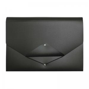 Cathedral Products 13 Pocket Triangle Flap Expanding File - Black