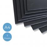 Black 5mm Foamboard - A4 Size (210 x 297mm) - Pack of 5 FBBKA45
