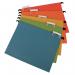 A4 Assorted Colour Manilla Suspension Files with Clip on Index Tabs and Inserts - Pack of 10 FP10A4ASST
