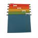 A4 Assorted Colour Manilla Suspension Files with Clip on Index Tabs and Inserts - Pack of 10 FP10A4ASST