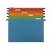 Foolscap Assorted Colour Manilla Suspension Files with Clip on Index Tabs and Inserts - Pack of 10 FP10FSASST