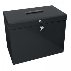 Cathedral Products A4 Steel Home File Box with 5 Suspension Files -