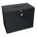 A4 Steel Home File Box with 5 Suspension Files - Black FPA4BK