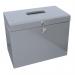 A4 Steel Home File Box with 5 Suspension Files - Grey FPA4GY