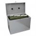 A4 Steel Home File Box with 5 Suspension Files - Grey FPA4GY