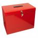 A4 Steel Home File Box with 5 Suspension Files - Red FPA4RD