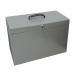 Foolscap Steel Home File Box with 5 Suspension Files - Grey FPHOGY