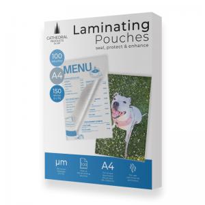 Cathedral Products A4 Gloss Laminating Pouches 150 Micron - Pack of