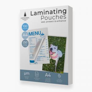 Cathedral Products A4 Gloss Laminating Pouches 250 Micron - Pack of