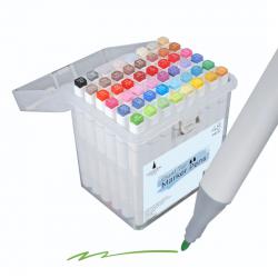 Cathedral Products Dual Tip Art Marker Pens - 48 Pen Set MP48B