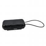 ABS Waterproof Security Box with Combination Lock and Security Cable - Black SBPSBBKCL