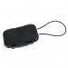 ABS Waterproof Security Box with Combination Lock and Security Cable - Black SBPSBBKCL