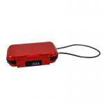 ABS Waterproof Security Box with Combination Lock and Security Cable - Red SBPSBRDCL
