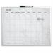 Elegant Marble Magnetic Calendar Board with Silver Aluminium Frame - 40.5 x 51 cm WALAWBMC