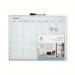 Elegant Marble Magnetic Calendar Board with Silver Aluminium Frame - 40.5 x 51 cm WALAWBMC