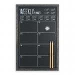 Cathedral Products Charcoal Frame Magnetic Weekly Planner Chalk Board - 28 x 43 cm WALMBBWP