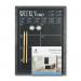 Charcoal Frame Magnetic Weekly Planner Chalk Board - 28 x 43 cm WALMBBWP