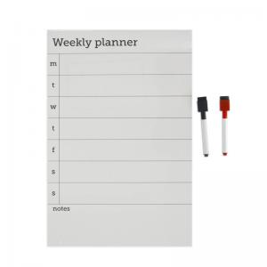 Cathedral Products Magnetic Weekly Planner with Dry Erase Surface -