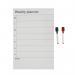Magnetic Weekly Planner with Dry Erase Surface - Includes 2 Pens WALMSWP
