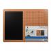 Wood Effect MDF Pegboard with Magnetic Chalkboard - 75 x 55 cm WALPB75MBB