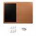 Wood Effect MDF Pegboard with Magnetic Chalkboard - 75 x 55 cm WALPB75MBB