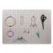 Peg Board with 12 Hooks - White - 76x56cm WALPB76