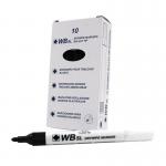 Drywipe Bullet Tip Marker Black Pack of 10 00DBTMBK10