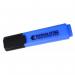 A photograph of Dataglo Highlighters Highlighter SQ Blue Pack of 10 would show a bright blue pack with 10 sleek square highlighters. Each highlighter has a clear cap and a vibrant blue body with the brand name Dataglo written on it. The pack is neatly arranged in a row, ready for use.