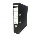 This picture shows a pack of 10 black CTS Lever Arch Files A4 with a 70mm filing capacity. Each file has a spine label and a lever arch for easy opening and closing. They are perfect for organizing and storing large amounts of paper documents.