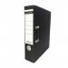 This picture shows a pack of 10 black CTS Lever Arch Files A4 with a 70mm filing capacity. Each file has a spine label and a lever arch for easy opening and closing. They are perfect for organizing and storing large amounts of paper documents.
