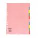 A4 Manilla Subject Dividers 10 Part Assorted Alternating Pastel Colours with Blank tabs 00ST4501