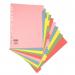 A4 Manilla Subject Dividers 10 Part Assorted Alternating Pastel Colours with Blank tabs 00ST4501