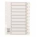 The image shows 10 plastic dividers, each with a number marked on it, perfect for staying organized. They are designed to fit most standard A4 lever arch files or ring binders, with multipunched holes for easy placement.