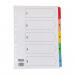 This photo shows a set of CTS Numbered Dividers, with 1-5 Index A4 White Mylar reinforced Multi-punched strips and Multi-Colored Numbered Tabs. The dividers are neatly organized and labeled, allowing for easy navigation and organization of documents. The tabs are vibrant and eye-catching, adding a touch of color to the white background.